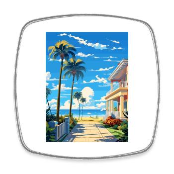 Vero Beach Florida Vintage Reiseposter Souvenir - Viereckiger Kühlschrankmagnet - Weiß - Vorne