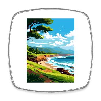 Kaena Point Hawaï Vintage voyage affiche Souvenir - Magnet carré - blanc - Devant