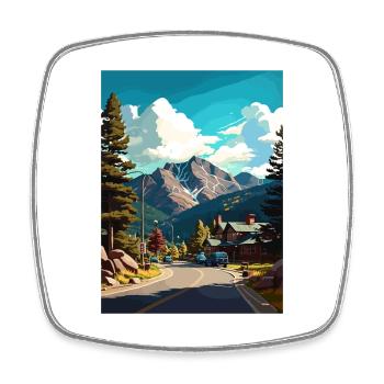 Este Park Colorado Vintage voyage affiche Souvenir - Magnet carré - blanc - Devant
