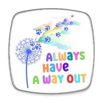 Graphiques colorés avec slogan - Magnet carré - blanc - Devant