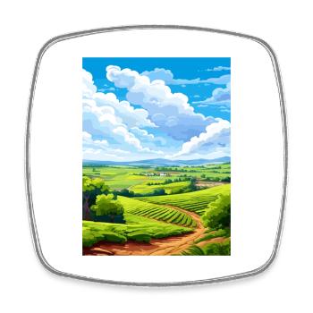 Barossa Valley Australia Vintage Travel Poster WPA - Square fridge magnet - white - Front