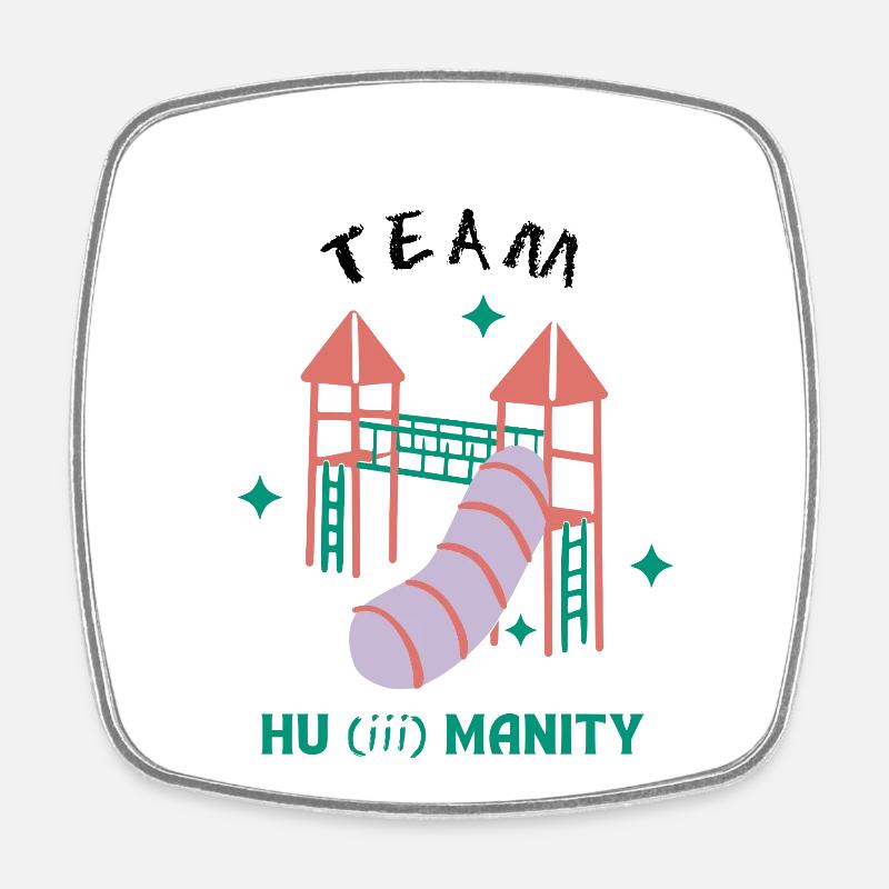 Humanité | Équipe Hu(iii)manity - Magnet carré - blanc