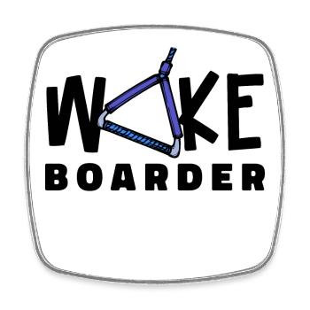 Wakeboard Statement Ski nautique Wave Kitesurfer - Magnet carré - blanc - Devant