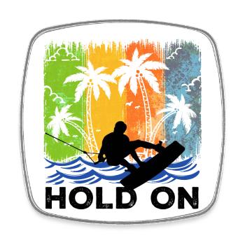 Kitesurfer Statement Wakeboard Surfing Water Ski - Square fridge magnet - white - Front
