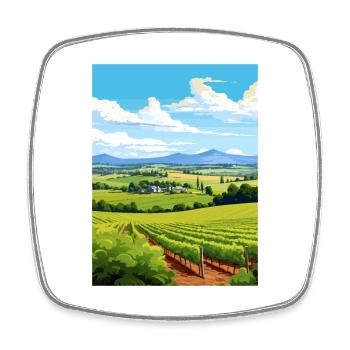 Yarra Valley Australia Vintage Travel Poster WPA - Square fridge magnet - white - Front