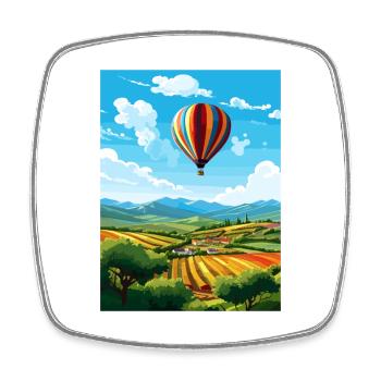 Yarra Valley Australia Vintage Travel Poster WPA - Square fridge magnet - white - Front