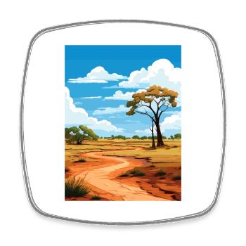 The Kimberley Australia Vintage Travel Poster WPA - Square fridge magnet - white - Front