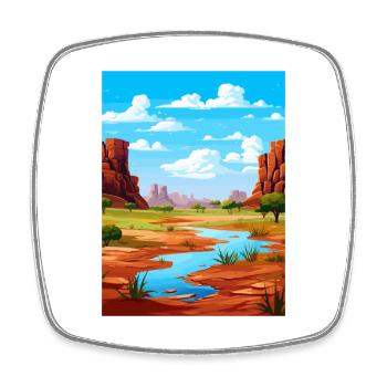 The Kimberley Australia Vintage Travel Poster WPA - Square fridge magnet - white - Front