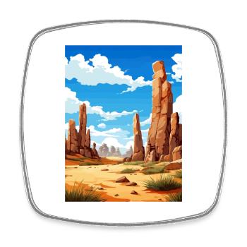 Les Pinnacles Australie Vintage voyage affiche WPA - Magnet carré - blanc - Devant