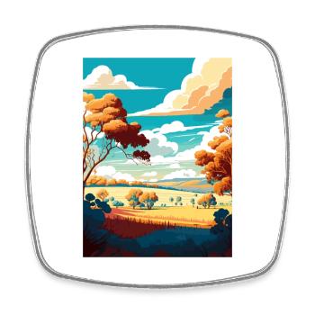 Hunter Valley Australie Vintage voyage affiche WPA - Magnet carré - blanc - Devant