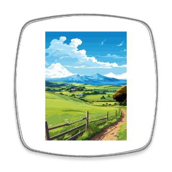 Havelock North New Zealand Vintage Travel Poster - Square fridge magnet - white - Front