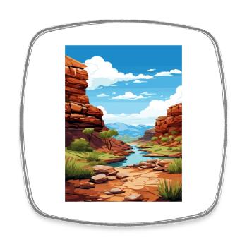 Karijini Nationalpark Australien Reiseposter - Viereckiger Kühlschrankmagnet - Weiß - Vorne