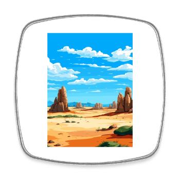 Parc national de Nambung Australie affiche de voyage - Magnet carré - blanc - Devant