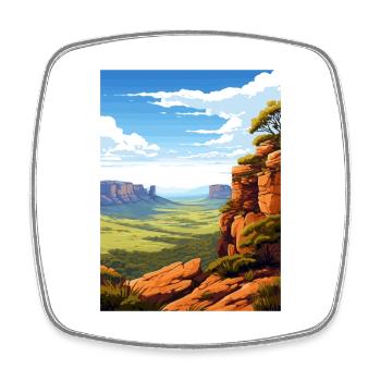 Parc national des Grampians Australie affiche de voyage - Magnet carré - blanc - Devant