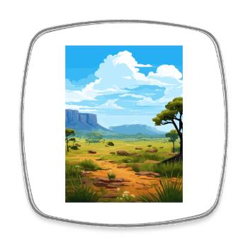 Grampians National Park Australia Travel Poster - Square fridge magnet - white - Front