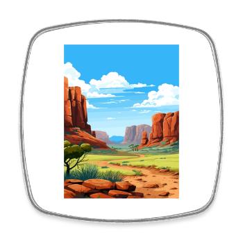 Purnululu Nationalpark Australien Reiseposter - Viereckiger Kühlschrankmagnet - Weiß - Vorne