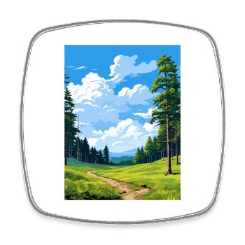 Kaitoke Regional Park Neuseeland Reiseposter - Viereckiger Kühlschrankmagnet - Weiß - Vorne