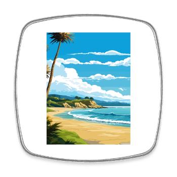Whanganmata Whanganmatad Neuseeland Reiseposter - Viereckiger Kühlschrankmagnet - Weiß - Vorne