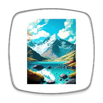 Mount Aspiring Nationalpark Neuseeland Souvenir - Viereckiger Kühlschrankmagnet - Weiß - Vorne