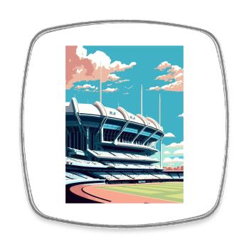 Melbourne Cricket Ground Australi Reiseposter - Viereckiger Kühlschrankmagnet - Weiß - Vorne