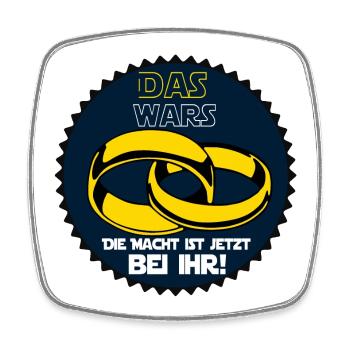 Junggesellenabschied , Junggesellenparty , (25) - Viereckiger Kühlschrankmagnet - Weiß - Vorne