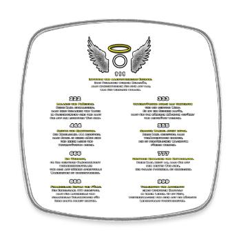 Angel Numbers Pattern of Manifestation - Square fridge magnet - white - Front