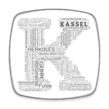 motiv_kassel_k2 - Viereckiger Kühlschrankmagnet - Weiß - Vorne