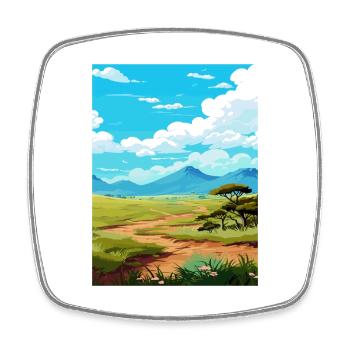 Santa Rosa National Park Costa Rica Travel Poster - Square fridge magnet - white - Front