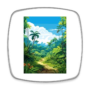 Parc national de La Amistad Costa Rica affiche de voyage - Magnet carré - blanc - Devant