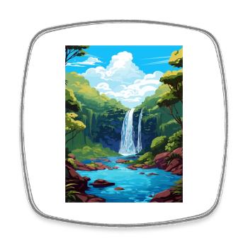 La Paz Waterfall Gardens Costa Rica affiche de voyage - Magnet carré - blanc - Devant