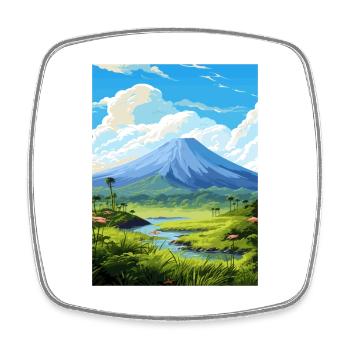 Parc national du volcan Tenorio Costa Rica Souvenir - Magnet carré - blanc - Devant