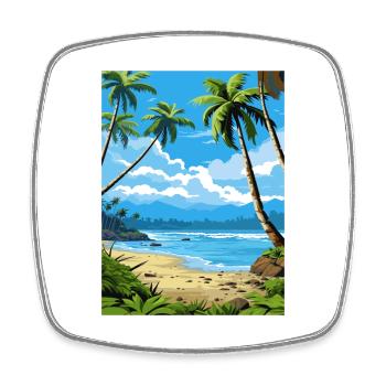 Gandoca Manzanillo Wildlife Refuge Costa Rica - Square fridge magnet - white - Front