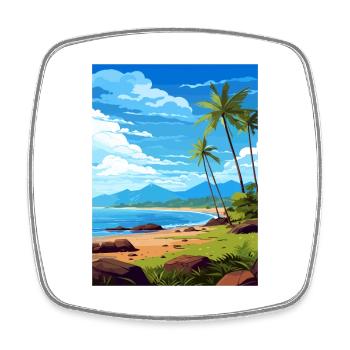 Cairns Australie Vintage voyage affiche Souvenir - Magnet carré - blanc - Devant