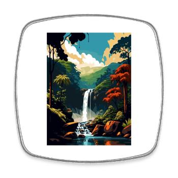 Daintree Australie Vintage voyage affiche Souvenir - Magnet carré - blanc - Devant