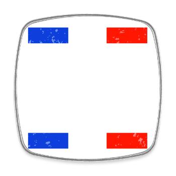 T SHIRT RIEN À FOUTRE_FRANCE - Magnet carré - blanc - Devant
