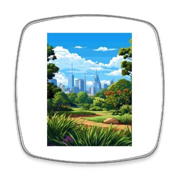 Königlicher Botanischer Garten Vintage-Reiseposter WPA-Kunst - Viereckiger Kühlschrankmagnet - Weiß - Vorne