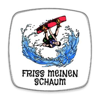 Wakeboard, Surfboard, Water Sports, Stunt, Wakesurfing - Square fridge magnet - white - Front