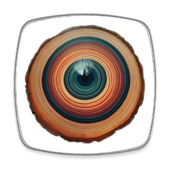 The Eye of a Tree - Square fridge magnet - white - Front