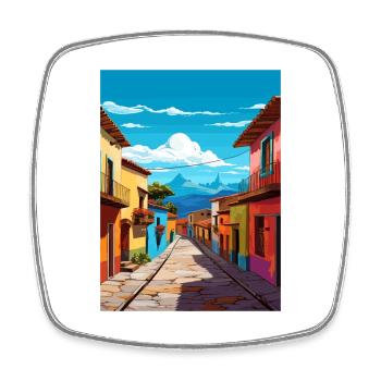 Santa Elena Costa Rica Vintage Reiseposter WPA - Viereckiger Kühlschrankmagnet - Weiß - Vorne