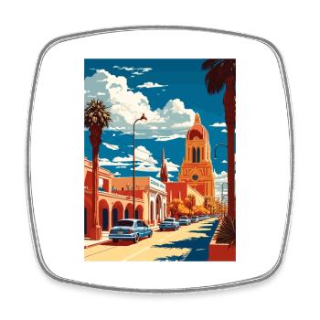 Guadalajara Décoration Vintage Voyage Affiche WPA - Magnet carré - blanc - Devant