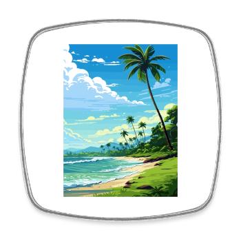 Péninsule d’Osa Costa Rica Vintage voyage affiche WPA - Magnet carré - blanc - Devant
