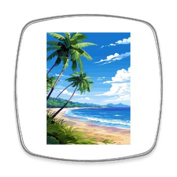 Péninsule d’Osa Costa Rica Vintage voyage affiche WPA - Magnet carré - blanc - Devant
