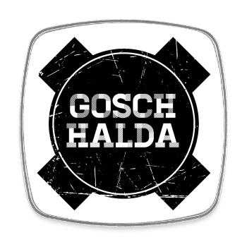 Gosch Halda - Viereckiger Kühlschrankmagnet - Weiß - Vorne