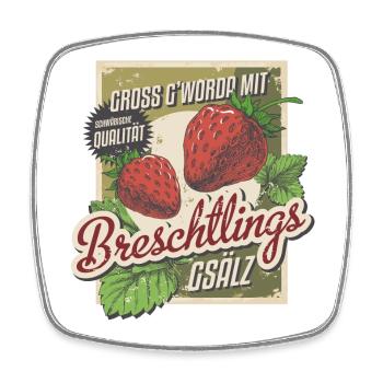 Breschtlingsgsälz - Viereckiger Kühlschrankmagnet - Weiß - Vorne