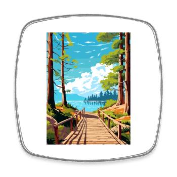 Parque Nacional Los Arrayanes Reiseposter - Viereckiger Kühlschrankmagnet - Weiß - Vorne