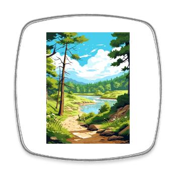 Parque Nacional Los Arrayanes Reiseposter - Viereckiger Kühlschrankmagnet - Weiß - Vorne