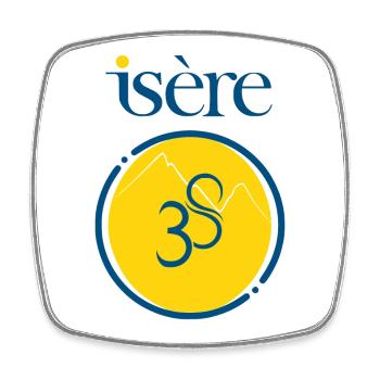Isère - Square fridge magnet - white - Front