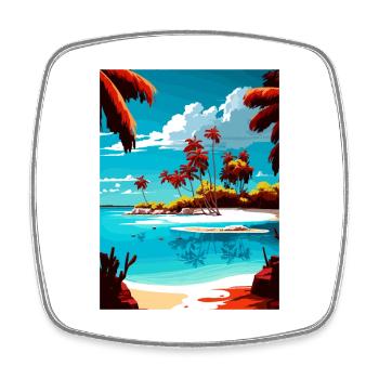 Punta Cana Caraïbes Vintage voyage affiche WPA Art - Magnet carré - blanc - Devant