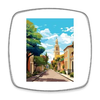 Santa Rosa Argentina Vintage Travel Poster WPA Art - Square fridge magnet - white - Front