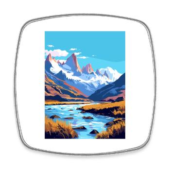 Decoration Vintage Travel Poster WPA Art - Square fridge magnet - white - Front